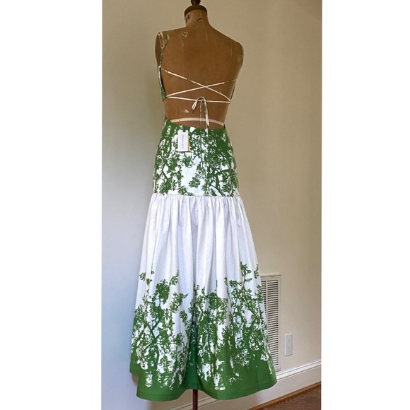 Silvia Tcherassi Shannon Green Cyprus printed Cotton Dress Sz L New with… - Picture 13 of 15